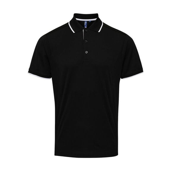 Premier Mens Contrast Coolchecker Polo Shirt