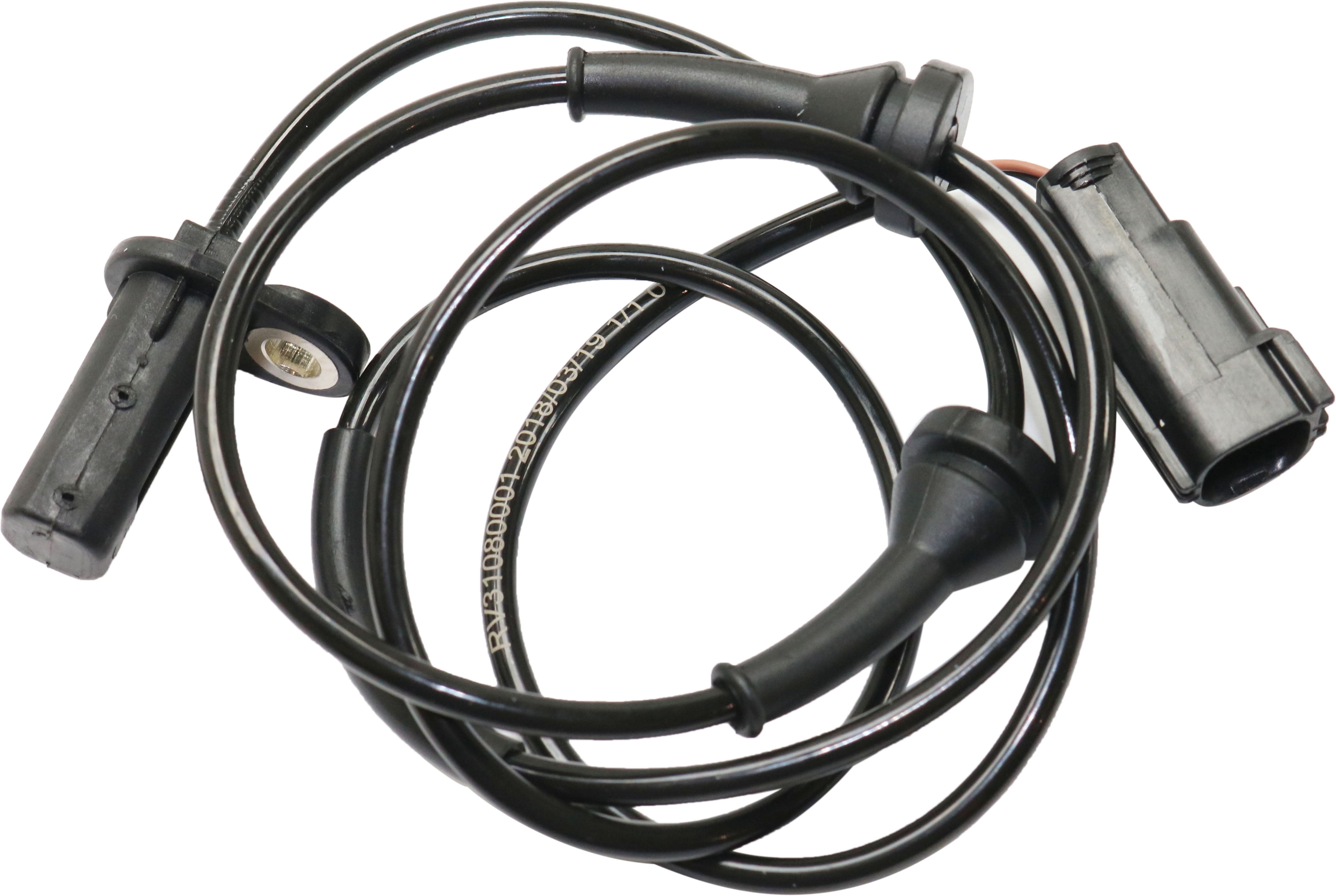 ABS Speed Sensor Compatible with 2001-2009 Volvo S60 2000-2006 Volvo S80 2001-2008 Volvo V70 2003-2007 Volvo XC70 Front, Passenger Side 5 Cyl 2.3L Female Connector Blade type 2-Prong Terminal