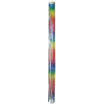 In the Breeze 9065 — 51-inch Rainbow Mylar Windsock — Colorful, Shimmering Mylar Ribbon Windsock, Humane Animal Deterrent