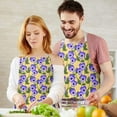thumbnail image 3 of Pioneer Flower Floral Print Pattern Apron-Garden Aprons for Women with Pockets-Cotton Linen Waterproof Kitchen Cooking Gardening Aprons Adjustable for Kitchen,Cooking,BBQ and Salon 33x27 Inch, 3 of 7