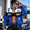 Blue, variant on Race Car Driver Jacket, Womens Racing Jacket, Vintage Color Block Bomber Jacket, Loose Fit Zip Up Y2K Streetwear Outerwear with Stand Collar for Casual Outfits, Music Festivals and Daily Wear
