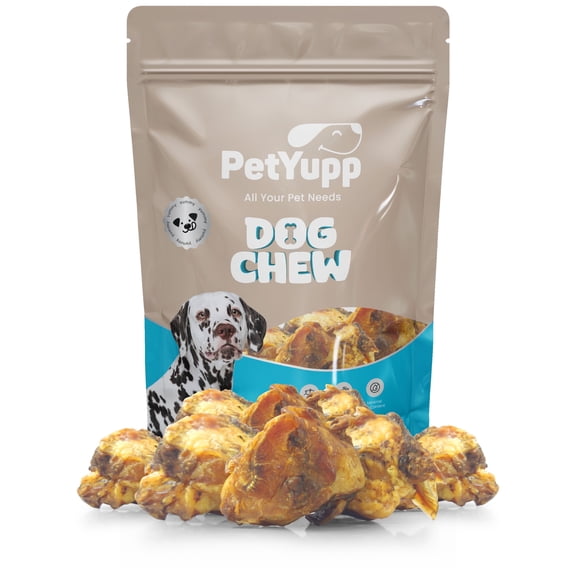PetYupp Beef Knee Caps for Dogs, Natural & Single Ingredient Dog Chews, 20 Count