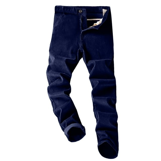 WEAIXIMIUNG Pantalon Habillé Homme Coupe Ajustée Marron Pantalon en Velours Côtelé Extensible pour Homme Pantalon Décontracté Régulier pour Homme Pantalon Droit