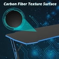 thumbnail image 5 of YRLLENSDAN Gaming Table with Headphone Hook, 47 inch Large Gaming Computer Desk Table, PC Gamer Table for Home Office, Computer Workstation with Z-Shaped Steel Leg, Black and Blue, 5 of 8
