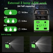 Portable Power Station, Solar Generator 10W Panel Flashlights Camp Lamps Battery USB Charger Back up Electric System Home Emergency Outdoor Backup