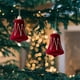 thumbnail image 3 of Colgantes De Plástico Adornos colgantes nevados para árbol de Navidad, 2 unidades, plástico rojo, ideales Rkxzt, 3 of 8