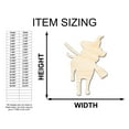 thumbnail image 2 of Unfinished Wood Witch Dog Shape - Craft - up to 46" 12" / 1/8", 2 of 5