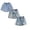 Blue 1PCS & Blue 1PCS & Blue 1PCS, variant on XEGLSBU 3 Pack Distressed Denim Skorts for Girls Button Front Washed Snowflake Design Casual Stretch Skirt Shorts for Little Girls Size 6-7 Years