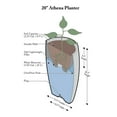 thumbnail image 3 of Algreen Products 87301 Athena 20.5" Self Watering Plastic Planter, Charcoalstone, 3 of 12