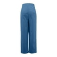 thumbnail image 5 of Fiaer,Womens Yoga Oversized Side Lace up Pants,Women's Elastic Waist Loose Fit Trousers,Ladies Straight Legging Solid Color Joggers Light Blue XXL, 5 of 5