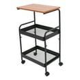 thumbnail image 6 of Floor Mount Modern Mobile Printer Stand 3 Tiers Storage Shelf Cart for Printer Scanner Fax, 6 of 8