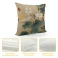 thumbnail image 4 of GOSMITH  Chinoiserie Throw Pillow Cover Mandarin Duck Elegant Blooming Lotus Pillow Cases Farmhouse Home Decor for Room Couch Patio Porch Outdoor, 4 of 5