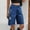 Blue, variant on Women's Jorts Hip Hop Loose Fit Baggy High Waisted Jean Shorts Ripped Denim Streetwear Bermuda Shorts Blue