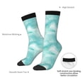 thumbnail image 4 of Vsdgher Blue Marble Crew Socks for Men & Women, Breathable Casual Athletic Ankle Socks, 4 of 6