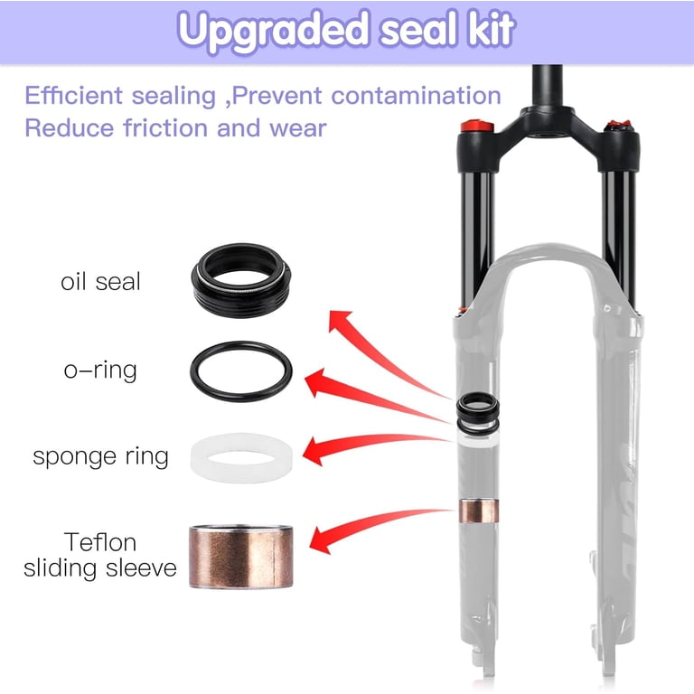 MTB Air Fork 120mm Travel - Magnesium Alloy Mountain Bike Suspension