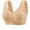 Beige, variant on LLYwey Bras with No Underwire On Sale Woman's Solid Color Front Buckle Elastic Style Medium Sized Bra Without Underwire Big Girls Size nylon Seamless Bra Style LW-146 Red 40