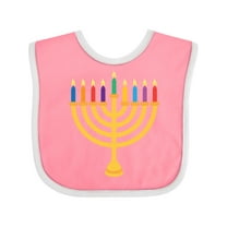Inktastic Hanukkah Menorah Candles Boys or Girls Baby Bib