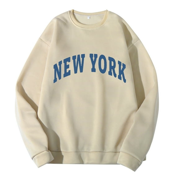 RMGVDSD Mens Crewneck Sweatshirt Casual Long Sleeve Pullover Shirt Letter Graphic Print Sweatshirts Comfort Round Neck Athletic Tops Trendy Sweatshirts