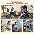 thumbnail image 5 of ZOWWKLLY Portable Mini Smoothie Blender,Small Personal Blender for Smoothies and Shakes,Type-C USB Rechargeable with Blender BPA Free Cup,Lid and Shoulder Strap,Suitable for Gym,Travel,Home,Office, 5 of 8