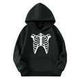 thumbnail image 4 of HomeDM Kids Boys Girls Sweatshirts Casual Long Sleeve Hoodie Sweatshirts with Pocket Graphic Sweatershirt Pullover Tops - Black/4-5 Years, 4 of 5