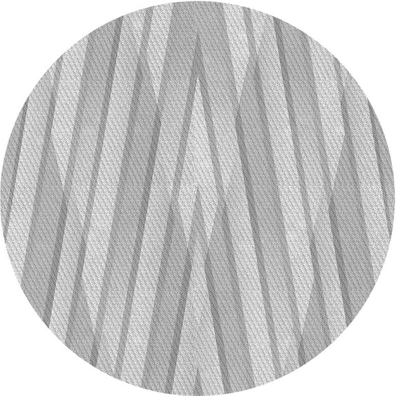 Ahgly Company Indoor Round Patterned Dark Gray Area Rugs, 3' Round