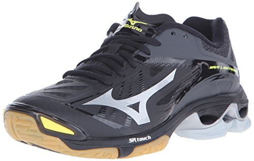 black and silver mizuno volleyball shoes