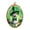 Color 5, variant on St Patricks Day Canvas Wall Art Cat Dog Green Hats Shamrocks Love Oval Framed Canvas Prints Vintage Wall Hanging Decor for Home Decorations Irish Gifts for Women Kids 8.6"x11.4"