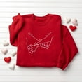 thumbnail image 2 of Wovix Women's Valentine's Day Oversized Sweatshirt Red Cute Print Pullover Casual Loose Basic Heart Pattern Gift For Wife Daughter Mom, 2 of 4