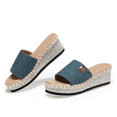 thumbnail image 3 of SACFOF Women's Open Toe Espadrilles Wedge Sandal Slip On Platform Sandals Dressy Comfortable Wedges Mules Shoes, 3 of 4