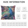 thumbnail image 5 of Orinice Peacock Flowers Garden Graphic Decorative Cushion Throw Pillow Cover for Home Couch Living Room Bed Sofa Short Plush Spring Pillow Case 1PC 22x22in, 5 of 5