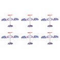 thumbnail image 1 of 6X Elastic Rubber Band Powered DIY Foam Plane Model Kit Aircraft Educational Toy, 1 of 10