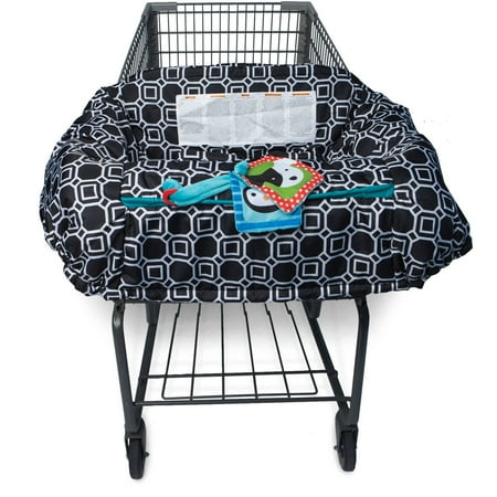 Boppy Shopping Cart Cover - City Squares Black and White