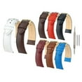 thumbnail image 5 of Hirsch Rainbow Lizard Embossed Grain Leather Watch Strap - Brown - M - 11mm - Shiny Gold Buckle - Bonded Leather Band, 5 of 8