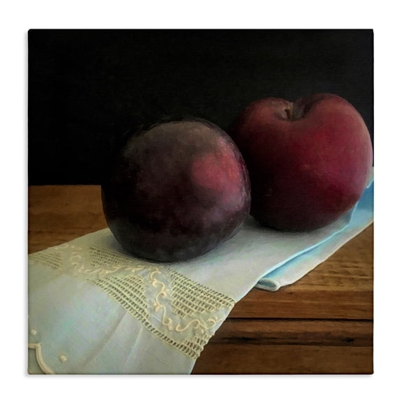 Stupell Industries Transitional Two Plums Still Life Canvas Art, 17 x 17, by Graffitee Studios