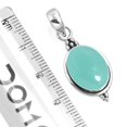 thumbnail image 2 of 925 Sterling Silver Pendant Natural Aqua Chalcedony Handmade Jewelry, 2 of 3