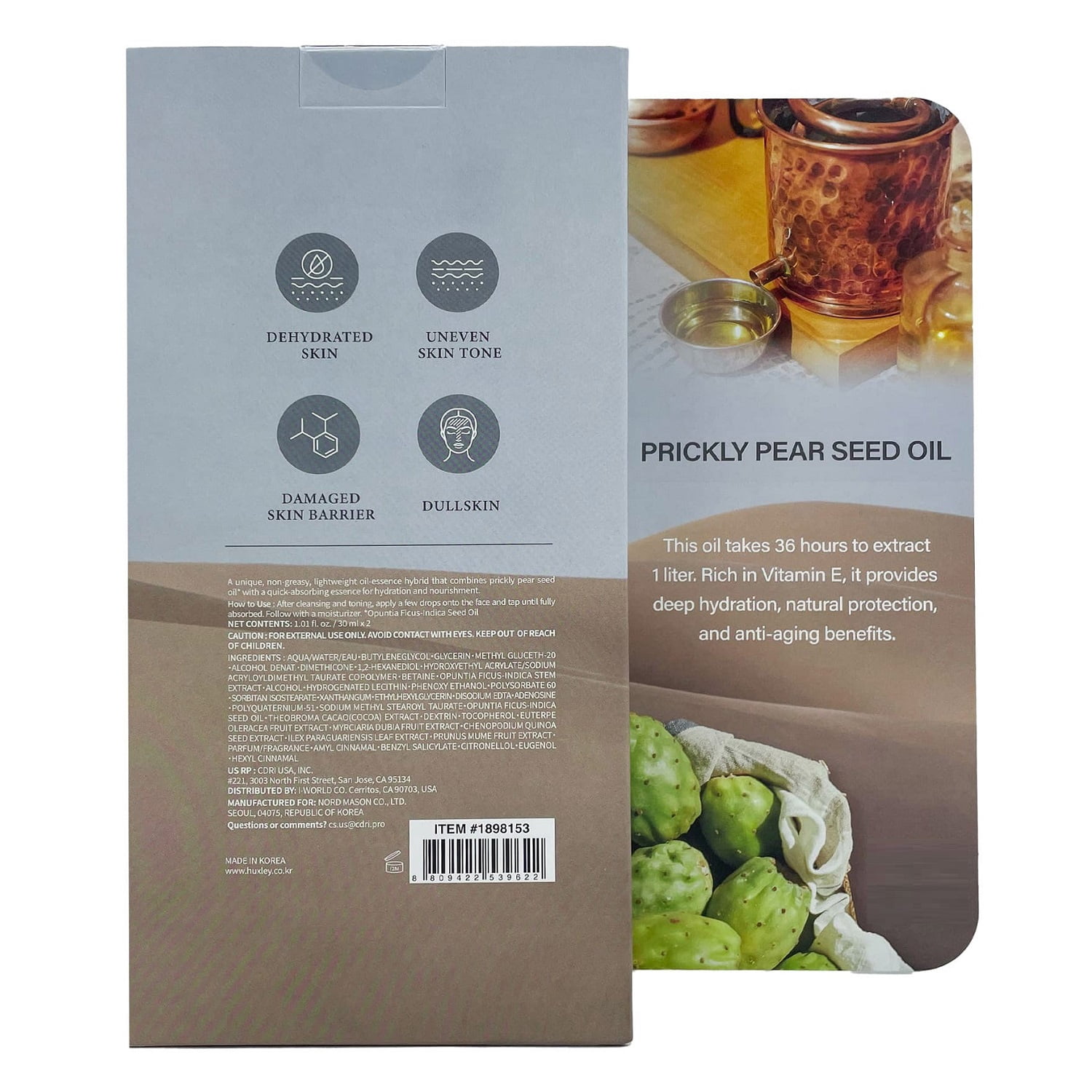 Huxley Oil Essence Premium Facial Serum, 1.01 Fluid Ounce (Pack of 2)
