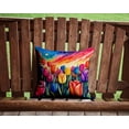 thumbnail image 2 of Colorful Tulips Fabric Decorative Pillow 14 in x 14 in, 2 of 5