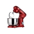 thumbnail image 6 of Culinary Chef 4.5 Liter 8 Speed Stand Mixer with Stainless Steel Bowl, 380 Watt Kitchen Mixer with Dough Hook, Beater, Whisk, Splash Cover, Red, 6 of 9