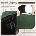 thumbnail image 5 of Usaint Barrel Dining Chair, Modern Farmhouse Linen Fabric Upholstered Slipcovered Kitchen Chairs with Arms, Solid Wood Accent Side Chair Single Sofa for Living Dining Reading, Green, 5 of 8