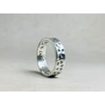 thumbnail image 3 of Heaven Crafts Sterling Silver 925 Hammered Band Ring Handmade Statement Ring For Women, 3 of 5