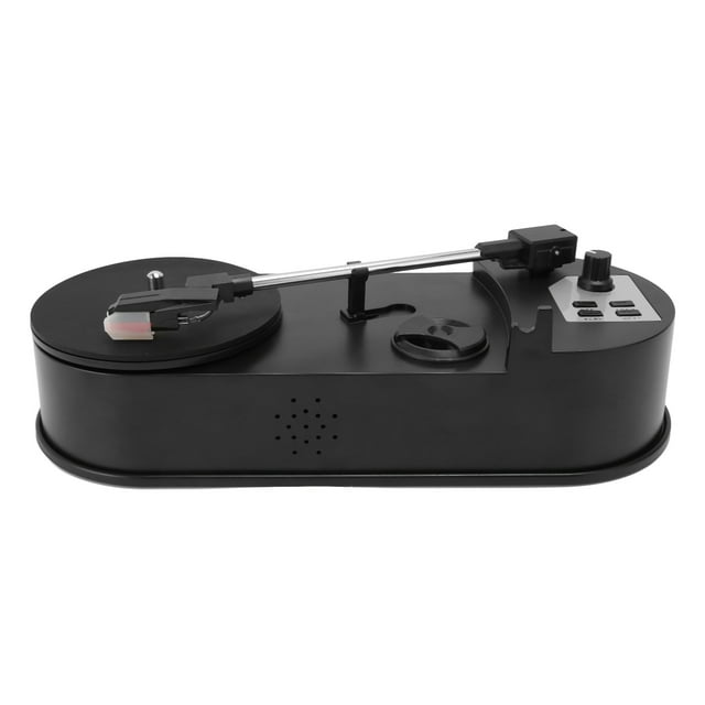 Vintage Player, Portable USB To MP3 Converter Turntable Record Player 3.5mm Stereo Output Plug and Play for Home