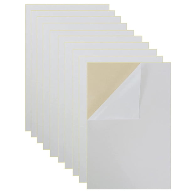 Bearachild 10 piezas de hojas de terciopelo autoadhesivas, forro de caja de joyería, plantilla de tapicería de fieltro para cajón y cómoda Decoración del hogar Blanco Bearachild HA084295-03