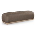 thumbnail image 2 of Meridian Furniture Calum Brown Chenille Fabric Bench, 2 of 17