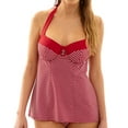 thumbnail image 3 of Panache RED/WHITE Britt Stripe Halter Tankini Top, US 34DD/E, UK 34DD, 3 of 5