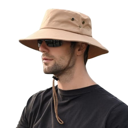 Men SunHats UvProtection Wide Brim Mountaineering Hat Men Panama Hat Camping Hat SunProtection Fishing Hat Hiking Hat