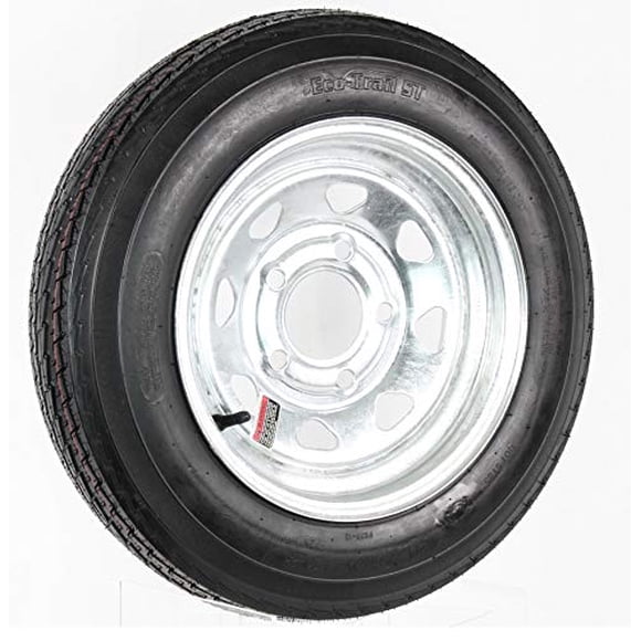 Trailer Tire On Rim 4.80-12 480-12 4.80X12 LRB 5 Lug Wheel Galvanized Spoke