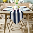 thumbnail image 2 of Simple Blue And White Stripes Anchor Table Runners Tablecloths Tablerunner Vintage Wedding Party Long Table Runner Stain, 2 of 5