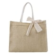 thumbnail image 1 of Bolso Bolso de mano para mujer, bolsos de paja, bolso de mano de verano, bolso de playa tejido, embrague femenino (caqui) Likrtyny Para Estrenar, 1 of 3