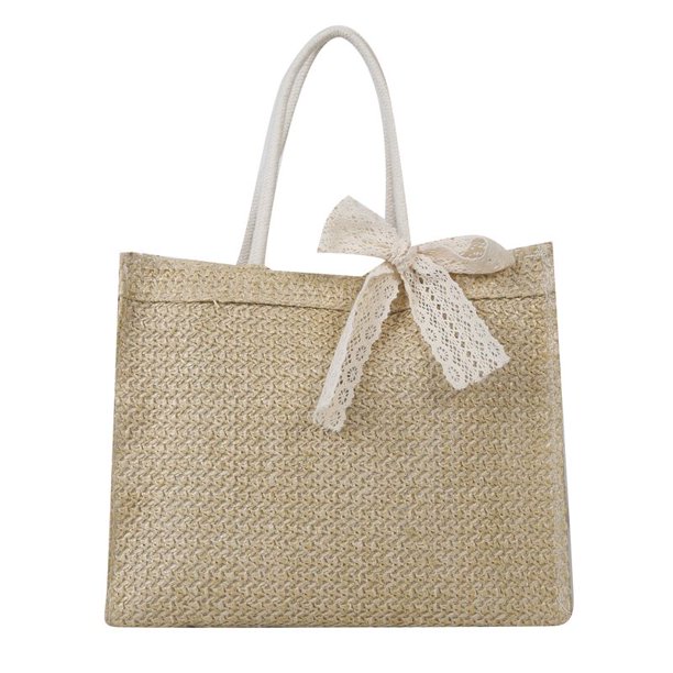 Bolso Bolso de mano para mujer, bolsos de paja, bolso de mano de verano, bolso de playa tejido, embrague femenino (caqui) Ehuebsd Para Estrenar