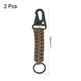 thumbnail image 2 of Uxcell Paracord Keychain, 2 Pack Braided Lanyard Key Clip Survival Keychains Brown, 2 of 6